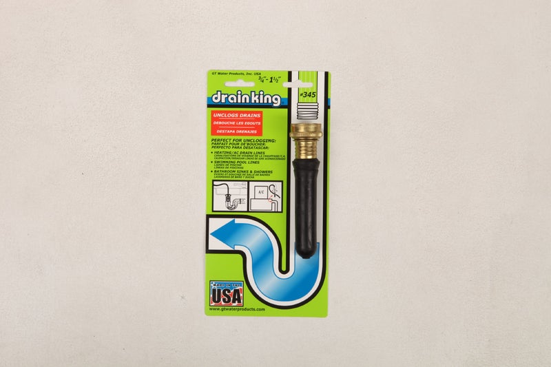 Drain King 345 Unclogs Bathroom Sinks, HVAC Condensation Drain, and Swimming Pool Drains, .75 to 1.5 Inch
